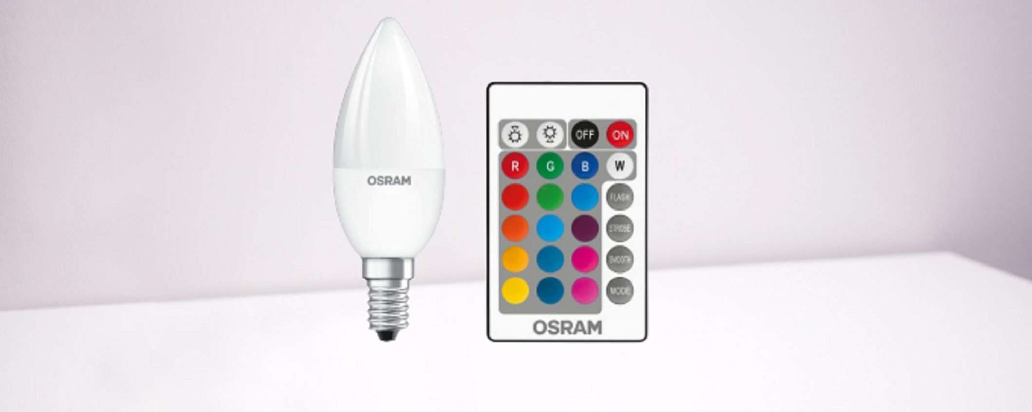 4 lampadine RGBW Osram + telecomando a meno di 8€ ciascuna 4 lampadine RGBW Osram + telecomando a meno di 8€ ciascuna