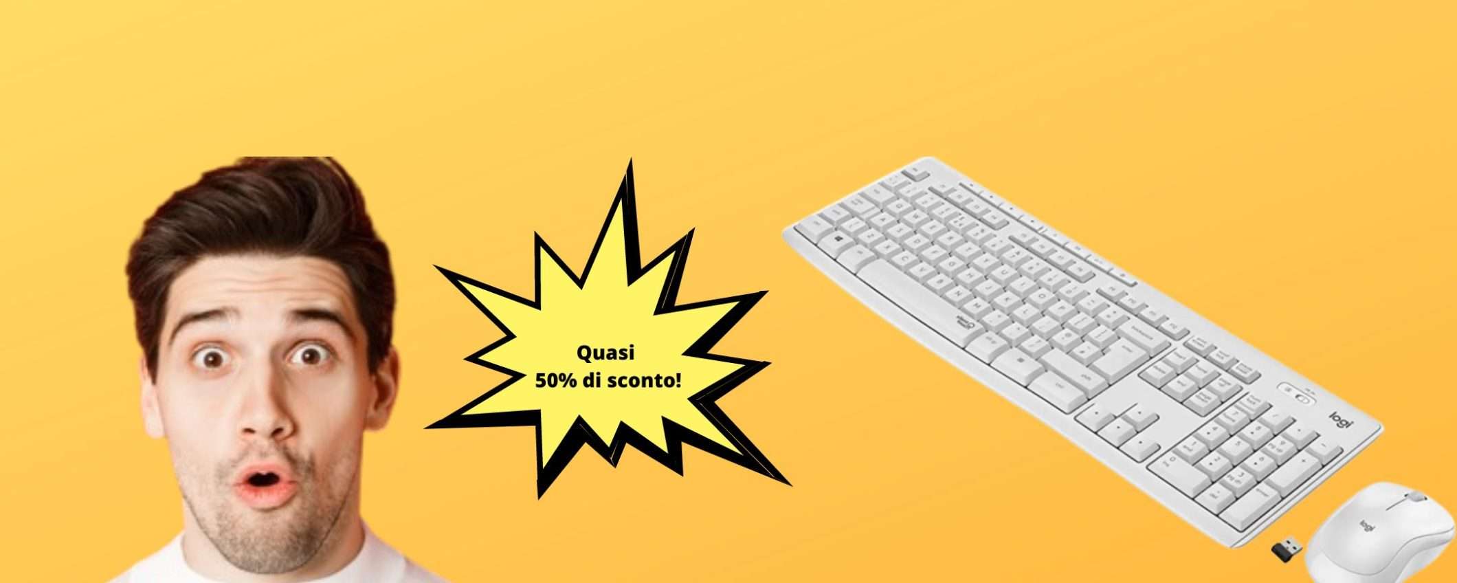 Tastiera Wireless e mouse Logitech, ora quasi al 50% di sconto su Amazon Tastiera Wireless e mouse Logitech, ora quasi al 50% di sconto su Amazon