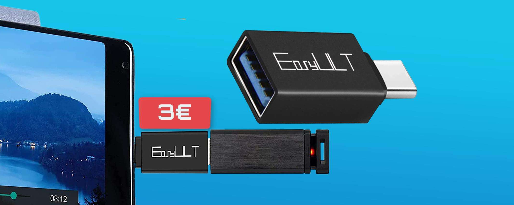 Adattatore USB indispensabile per il tuo smartphone e non solo (3€) Adattatore USB indispensabile per il tuo smartphone e non solo (3€)
