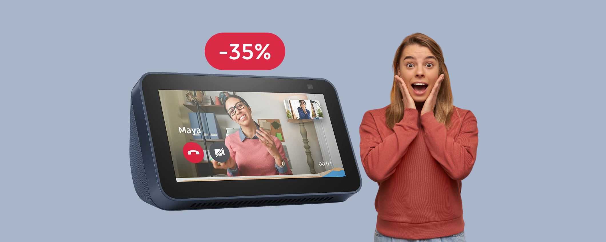 Echo Show 5 con ALEXA: a poco più di 50€ è un graditissimo regalo