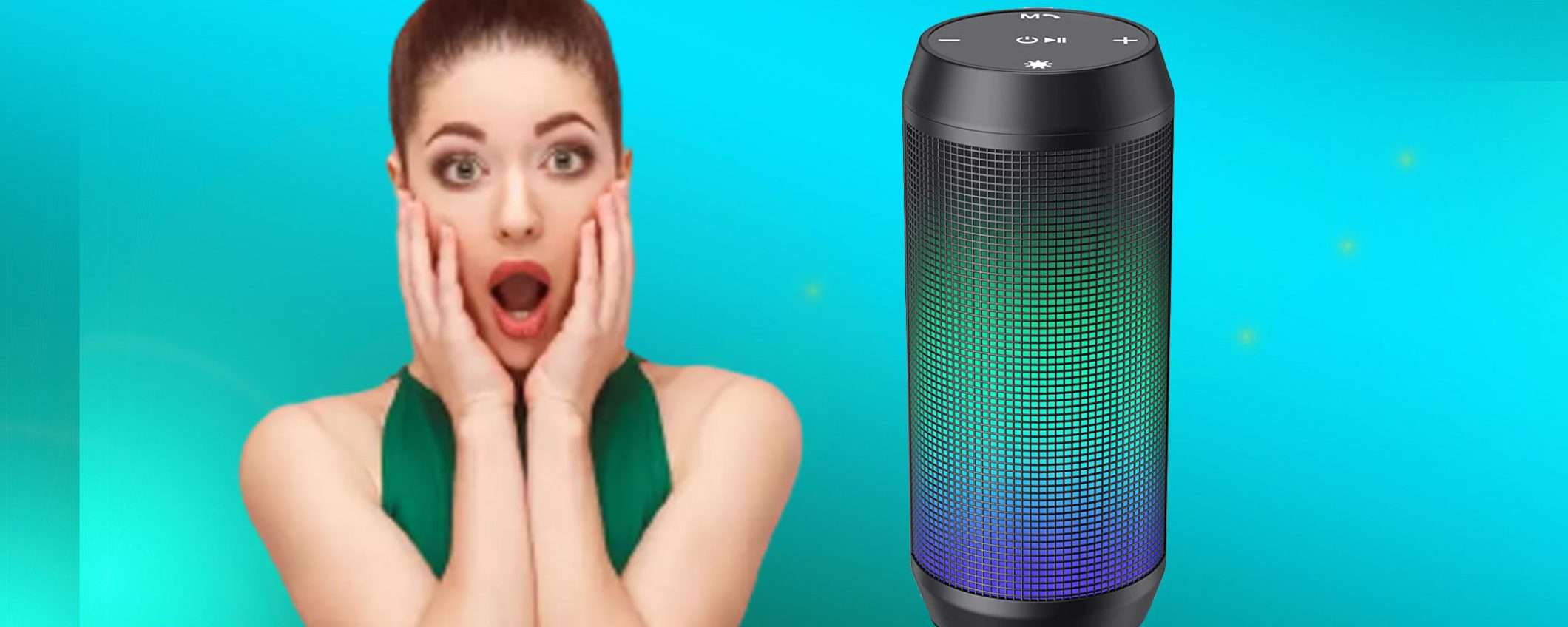 Cassa Bluetooth portatile con luce LED tua a soli 19€, -42% su Amazon Cassa Bluetooth portatile con luce LED tua a soli 19€, -42% su Amazon