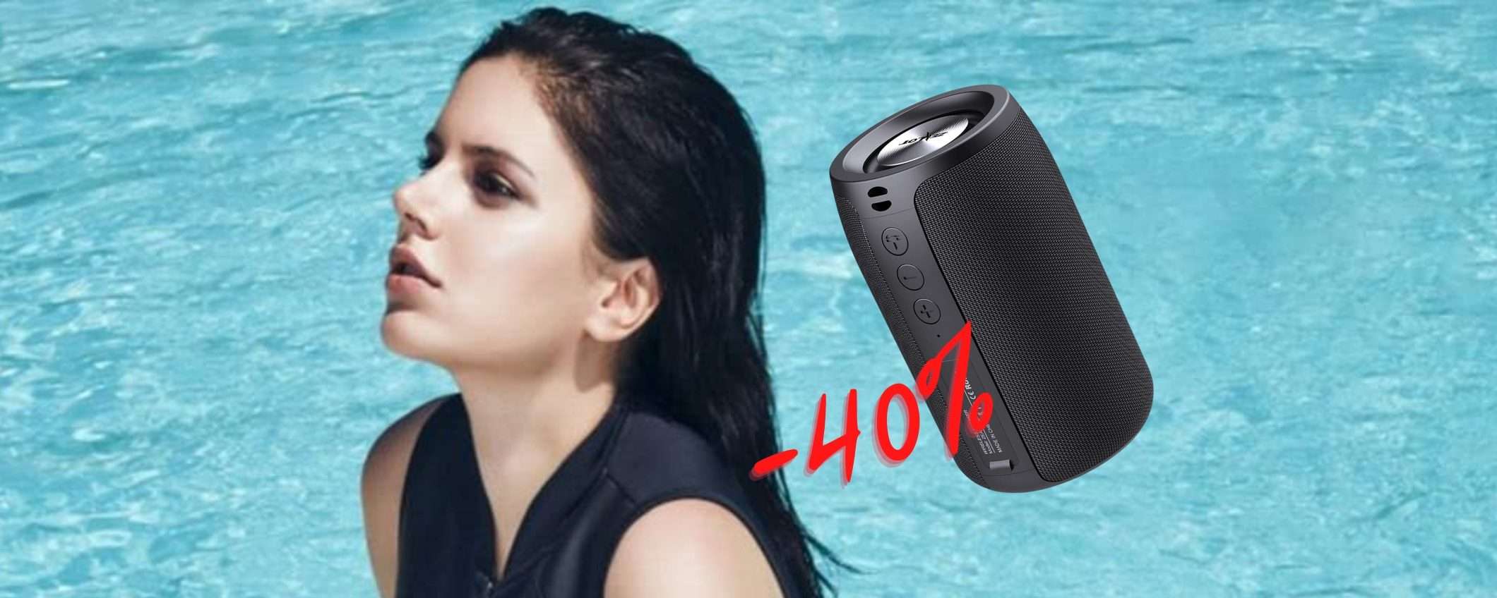 Cassa Bluetooth impermeabile con 12h di autonomia al 40% su Amazon Cassa Bluetooth impermeabile con 12h di autonomia al 40% su Amazon