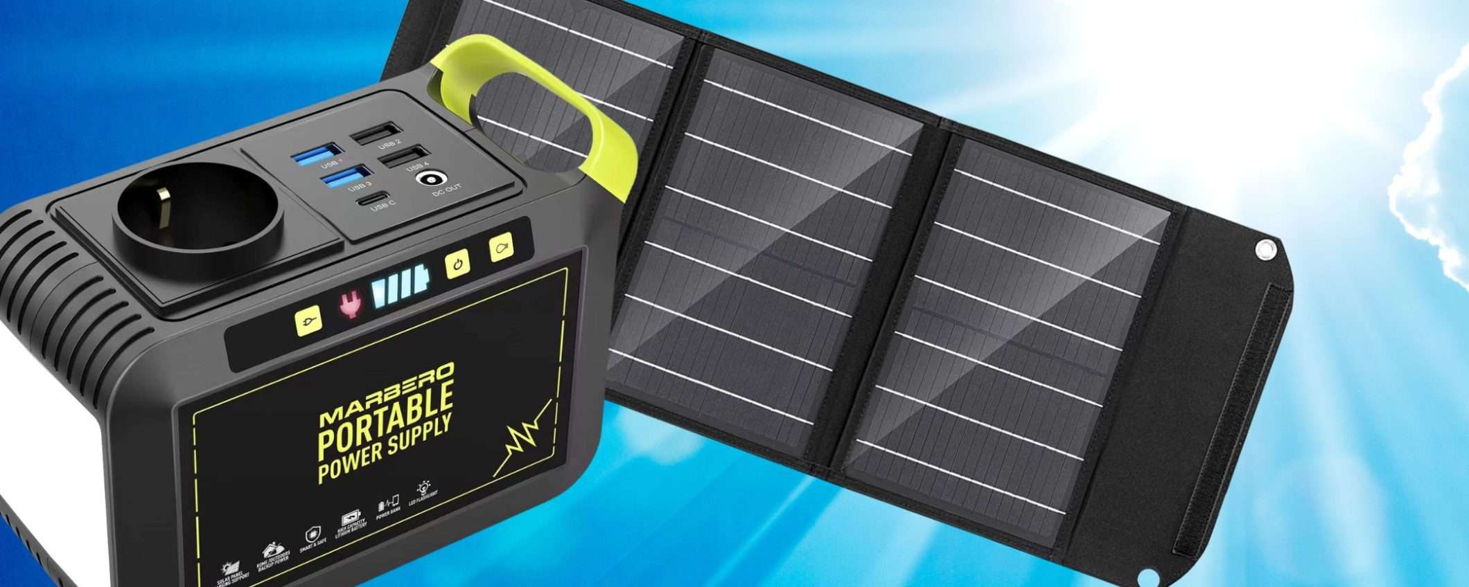 Centrale elettrica solare completa a 175€: occasione Amazon ASSURDA (tripla promo)