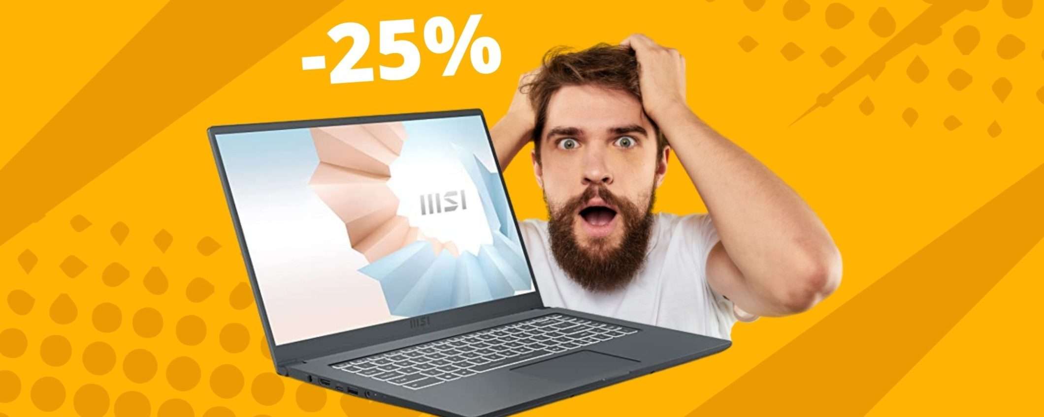 MSI Modern 15: un Notebook bello e potente, oggi con lo sconto del 25% MSI Modern 15: un Notebook bello e potente, oggi con lo sconto del 25%