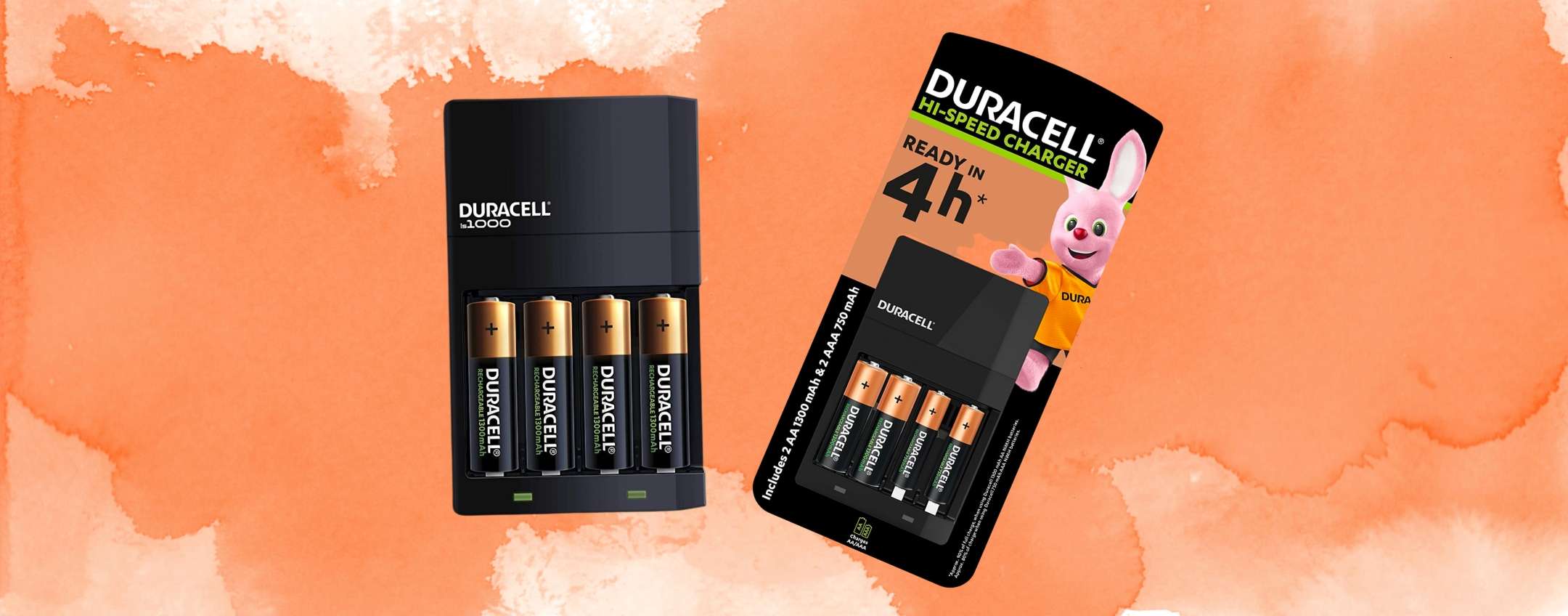 Duracell - Caricabatterie da 4 Ore, con incluse batterie