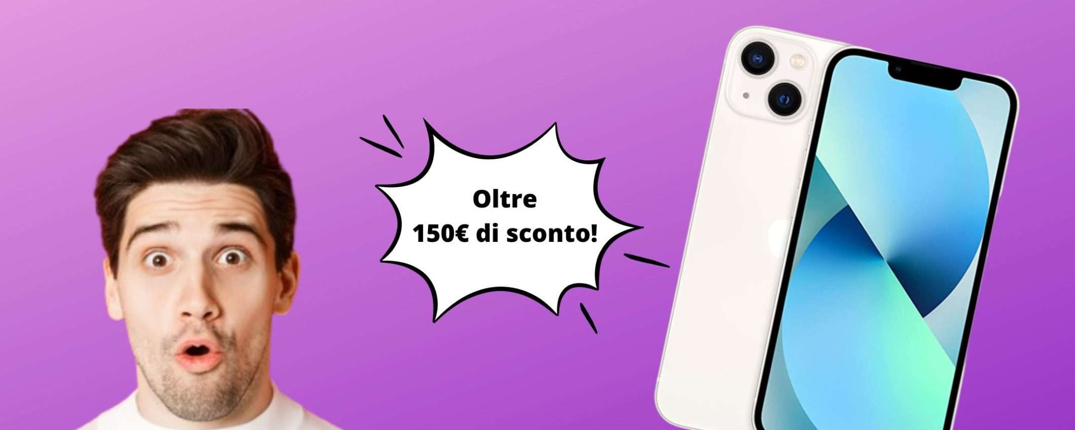 iPhone 13 da 128 GB, ora con oltre 150€ di sconto su Amazon iPhone 13 da 128 GB, ora con oltre 150€ di sconto su Amazon