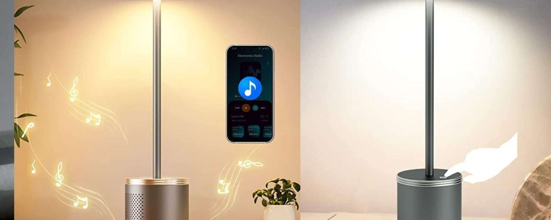Lampada wireless di design con speaker Bluetooth a 19€: MAGNIFICA Lampada wireless di design con speaker Bluetooth a 19€: MAGNIFICA