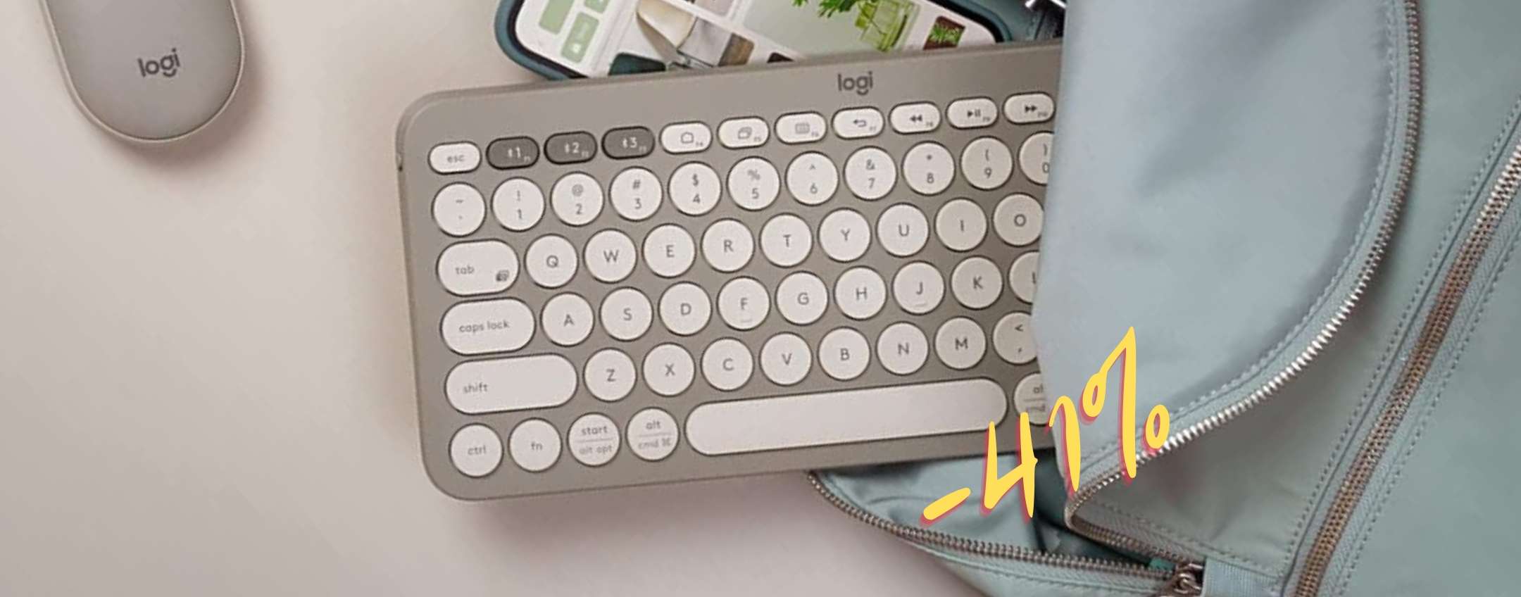 Logitech K380 Tastiera Bluetooth Multidispositivo per Mac, Sottile e