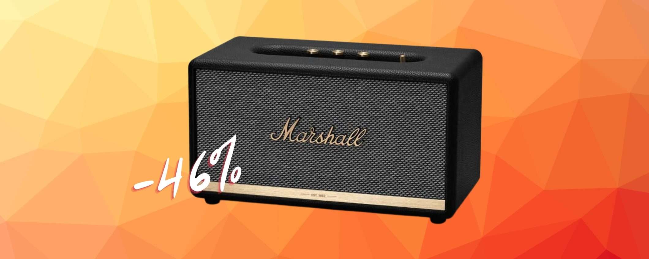 Marshall Stanmore II: la cassa Bluetooth MERAVIGLIOSA scende al 46%