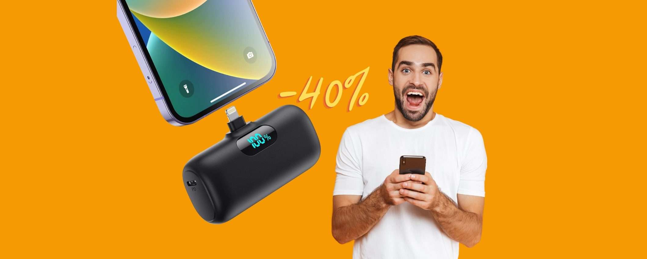 Mini power bank GENIALE che scompare, su Amazon a 13€ Mini power bank GENIALE che scompare, su Amazon a 13€