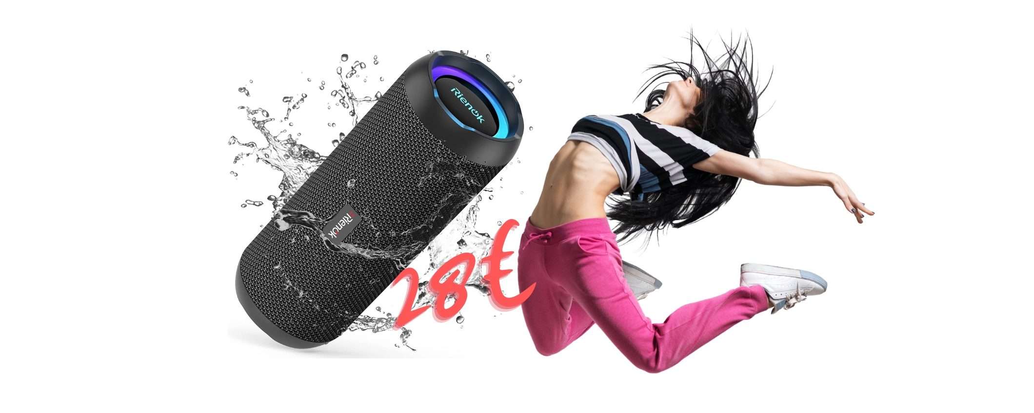 La musica sempre con te con questa cassa Bluetooth portatile a 28€