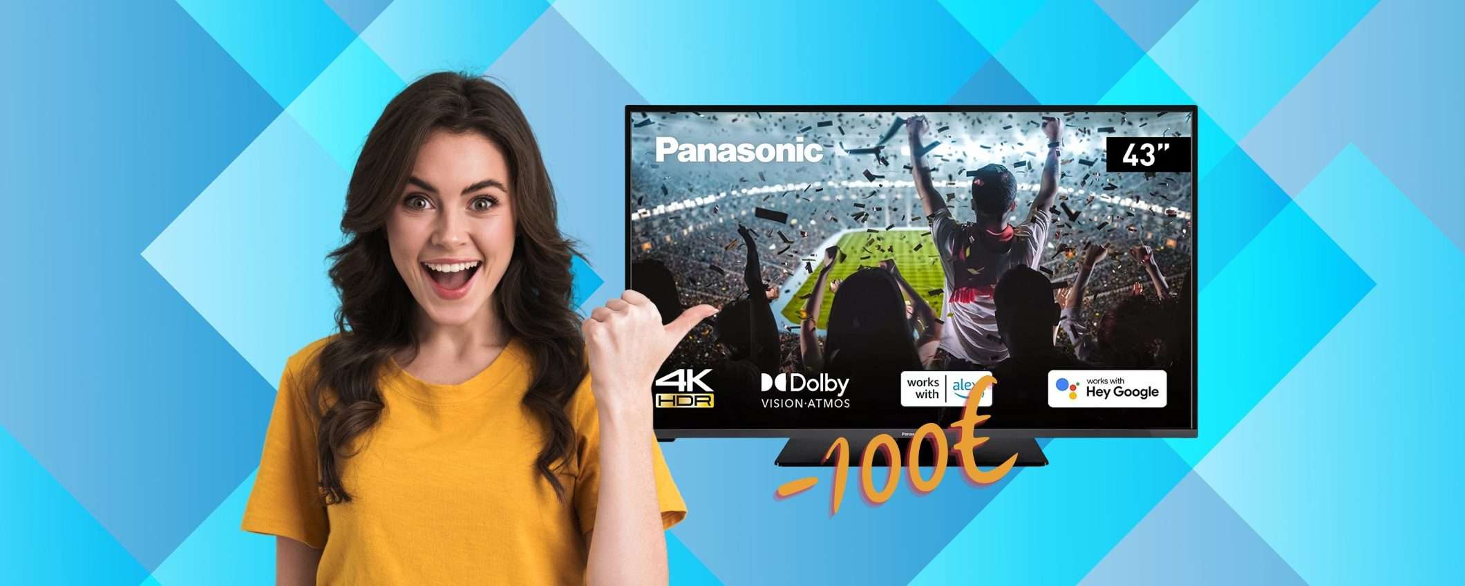 Panasonic LX-600: Smart TV da 43 pollici 4K LED a 100€ in MENO
