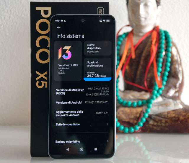 Il nuovo smartphone POCO X5 5G: le informazioni di sistema
