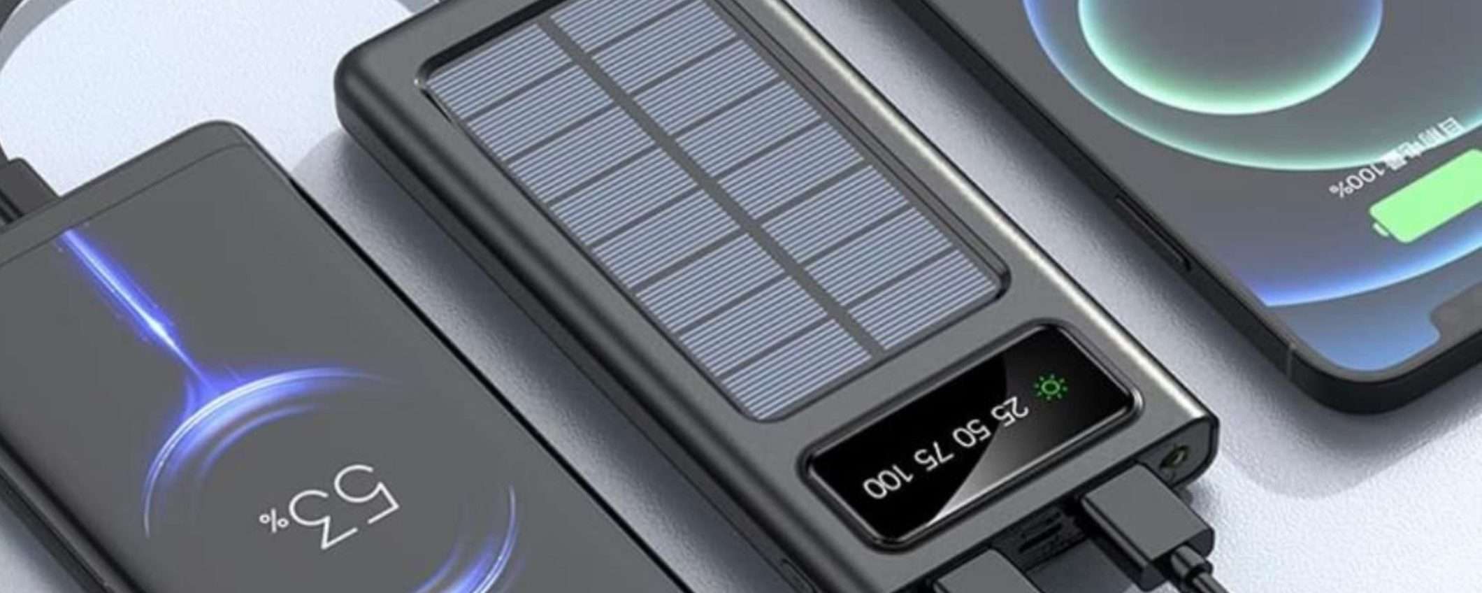 Un powerbank così non ha rivali: pannello solare e torcia, prezzo WOW (22€) Un powerbank così non ha rivali: pannello solare e torcia, prezzo WOW (22€)