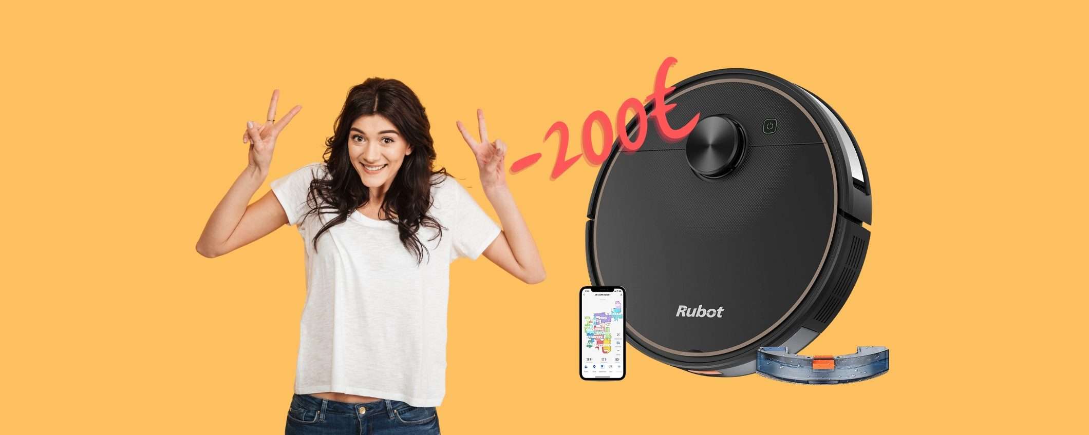 Robot aspirapolvere e lavapavimenti in SUPER SCONTO di 200€ Robot aspirapolvere e lavapavimenti in SUPER SCONTO di 200€
