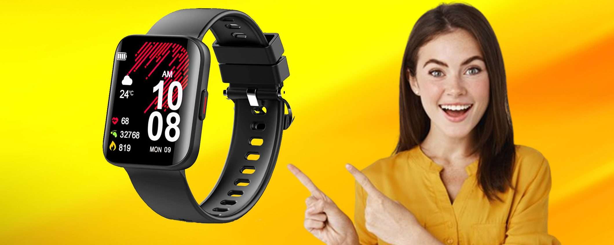 Smartwatch con schermo ricurvo prezzo shock su Amazon: soli 39,99€ Smartwatch con schermo ricurvo prezzo shock su Amazon: soli 39,99€