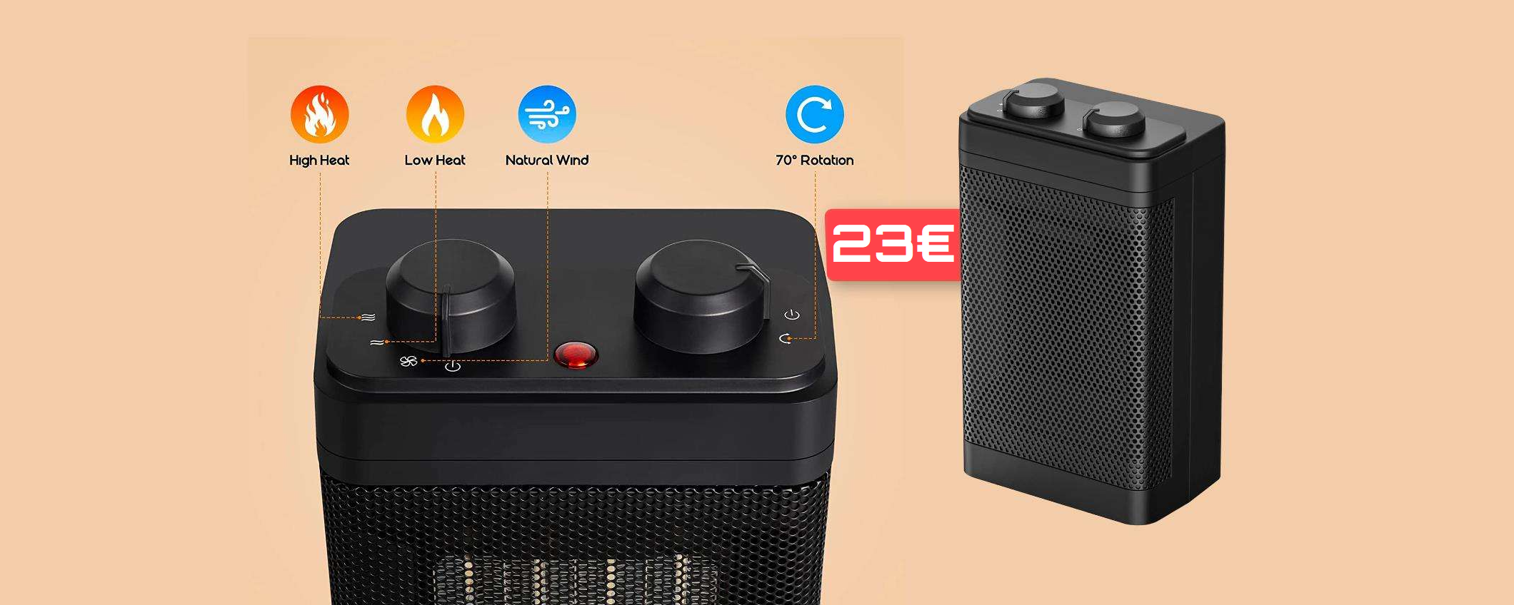 Stufa elettrica a basso consumo: solo 23€ per questa BOMBA di calore Stufa elettrica a basso consumo: solo 23€ per questa BOMBA di calore