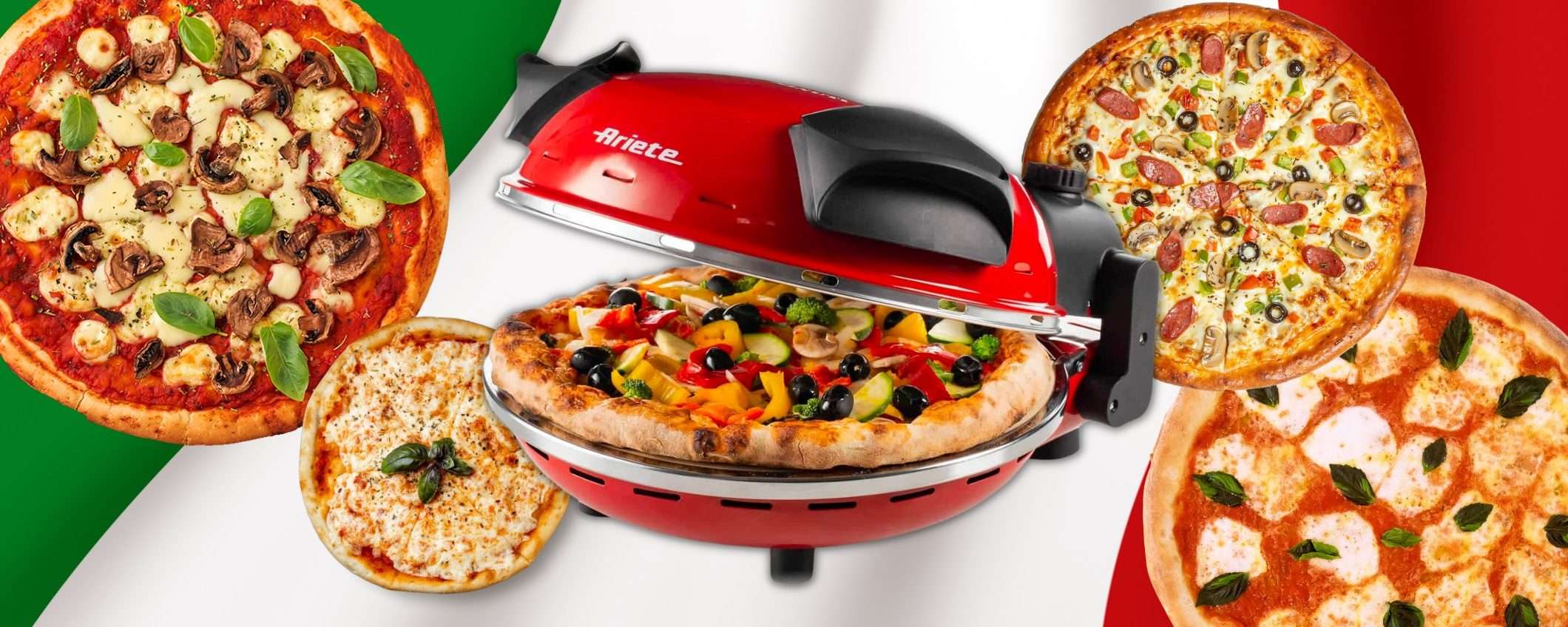 Pizza a casa come al ristorante: la fai tu in 4 minuti con Ariete (-25%) Pizza a casa come al ristorante: la fai tu in 4 minuti con Ariete (-25%)