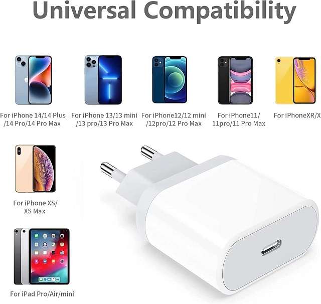 Caricabatterie da 25W con cavo da USB-C a Lightning