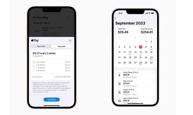 Apple Pay Later pagamento a rate