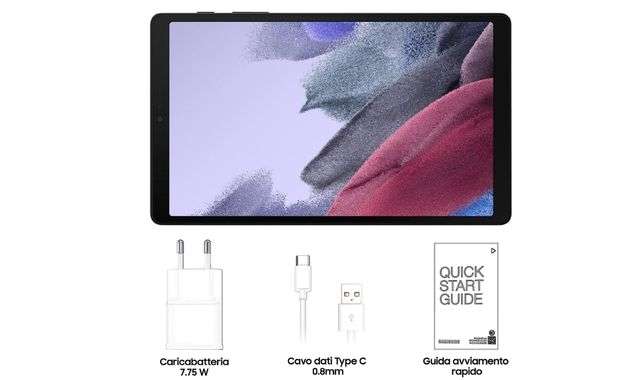 Samsung Galaxy Tab A7 Lite confezione