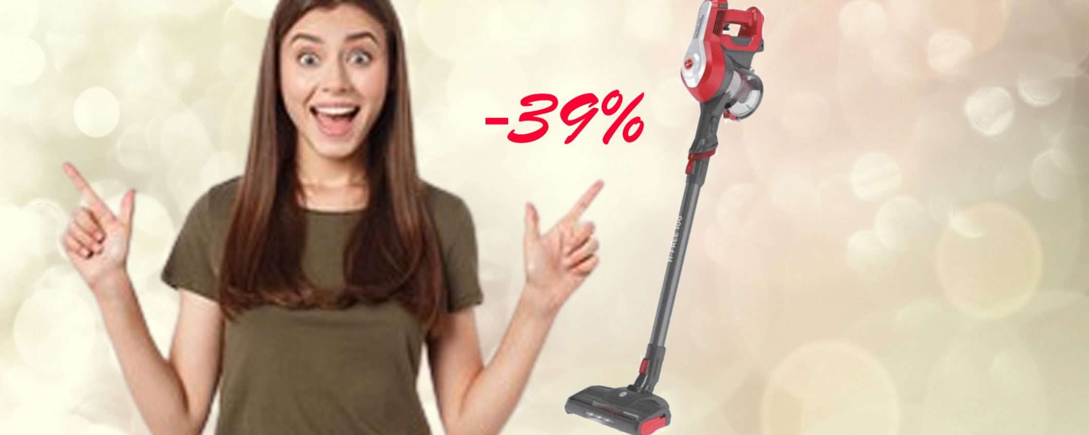 Scopa elettrica senza fili con sconto BOMBA del 39% su Amazon Scopa elettrica senza fili con sconto BOMBA del 39% su Amazon