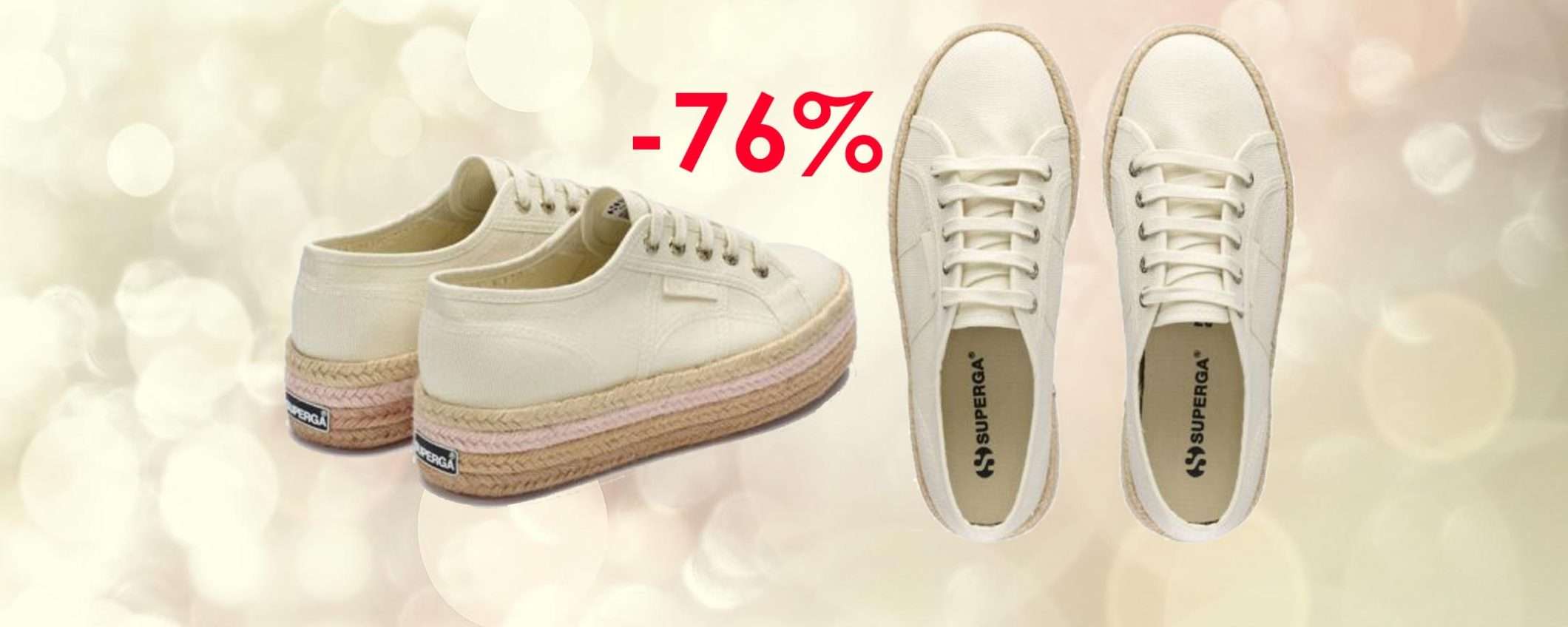 Superga da donna con zeppa alta: su eBay con sconto FOLLE(-76%) Superga da donna con zeppa alta: su eBay con sconto FOLLE(-76%)