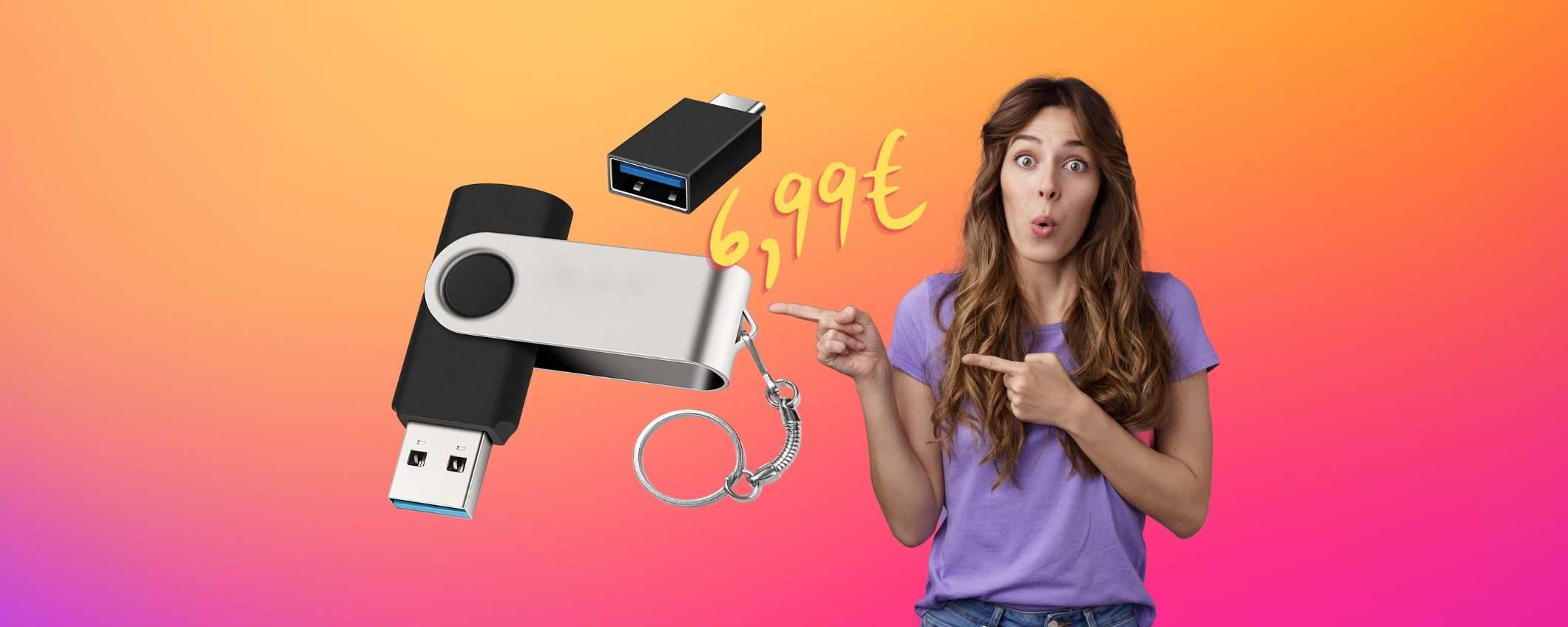 Amazon SHOCK: chiavetta USB veloce da 64GB a 6,99€ (limitatissima) Amazon SHOCK: chiavetta USB veloce da 64GB a 6,99€ (limitatissima)