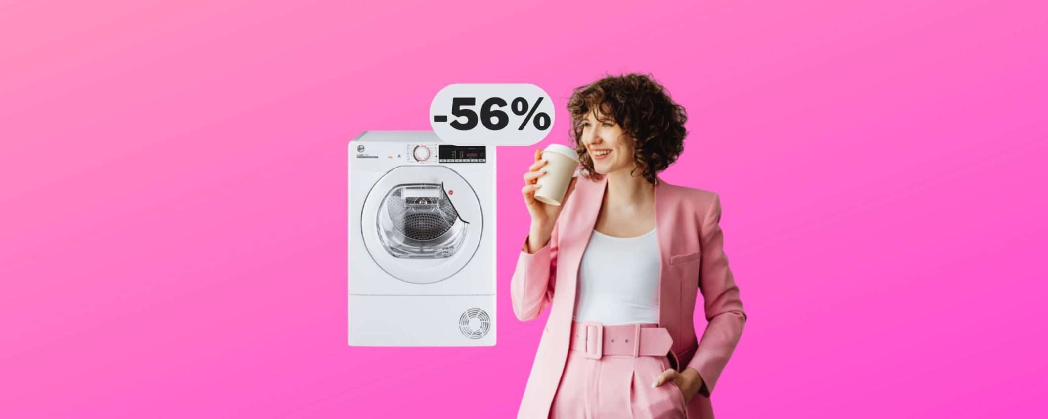 L'asciugatrice Hoover Link X-Care è ancora in sconto del 56% (Monclick) L'asciugatrice Hoover Link X-Care è ancora in sconto del 56% (Monclick)