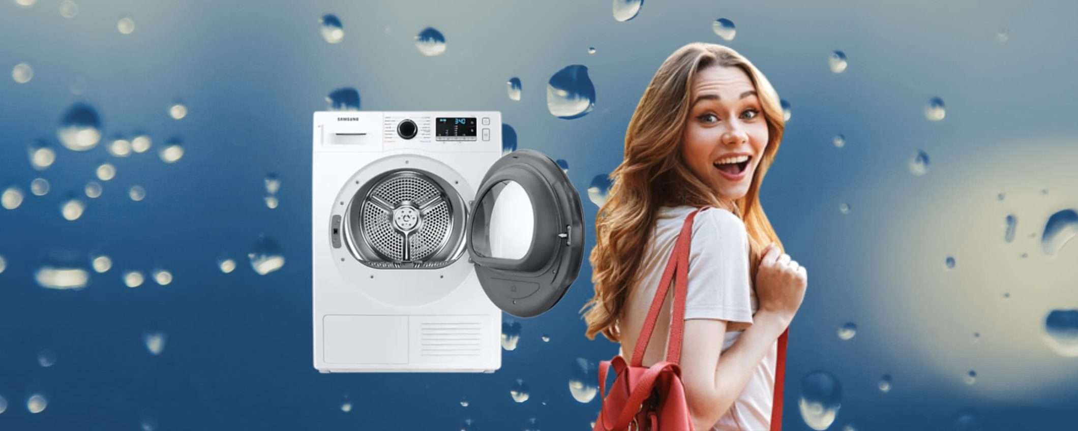 Asciugatrice Samsung da 9kg in offerta a 549€ con cashback del 20% Asciugatrice Samsung da 9kg in offerta a 549€ con cashback del 20%