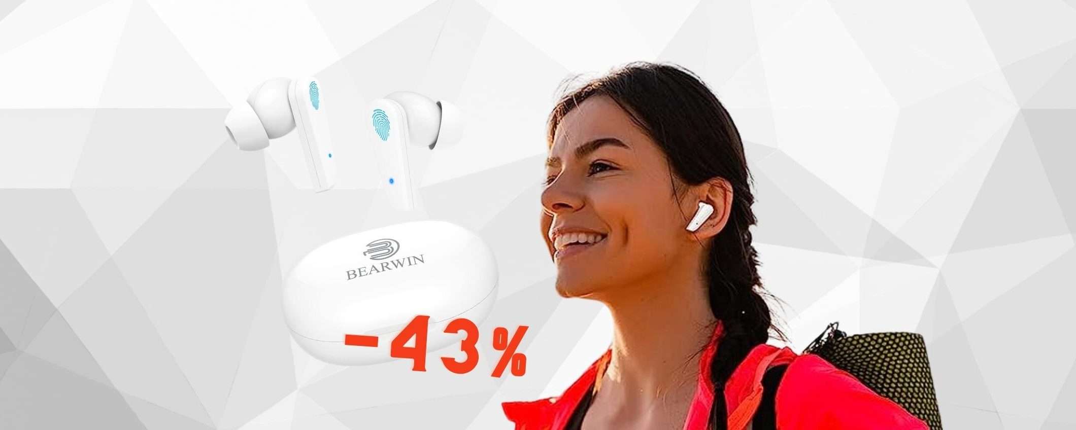 Auricolari Bluetooth a MENO di 13€, prezzo BOMBA Amazon Auricolari Bluetooth a MENO di 13€, prezzo BOMBA Amazon