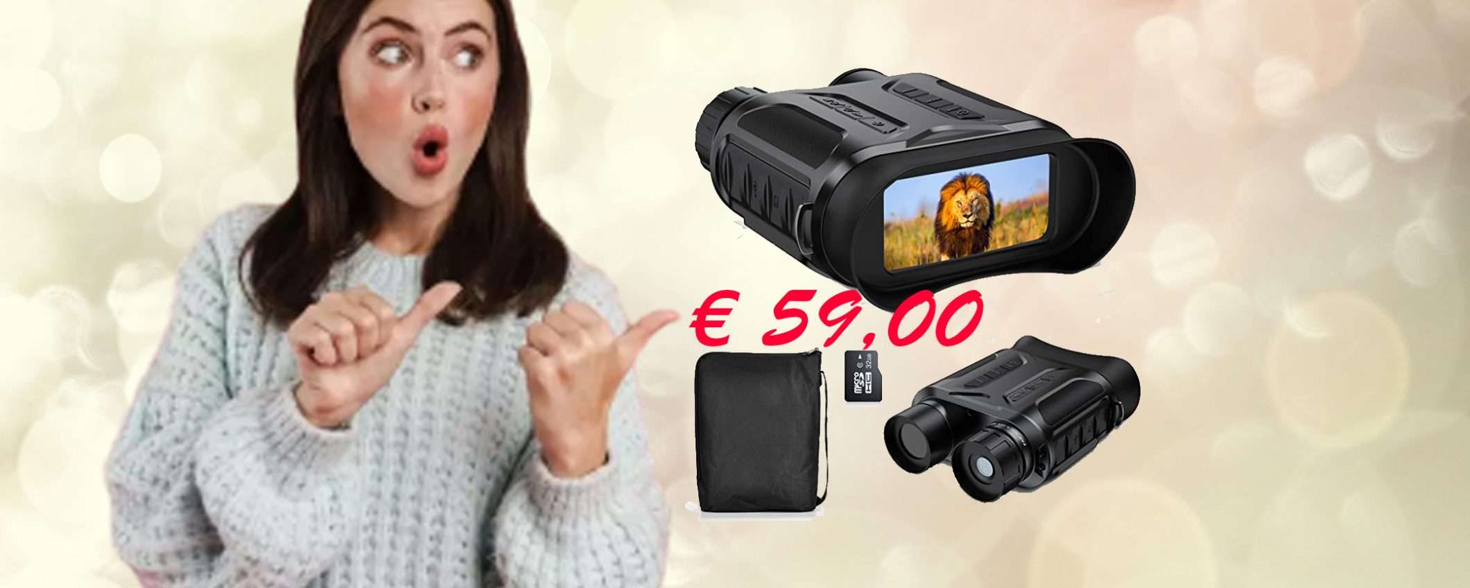 Binocolo per visione notturna: quasi regalato con coupon di 100€ (Amazon) Binocolo per visione notturna: quasi regalato con coupon di 100€ (Amazon)