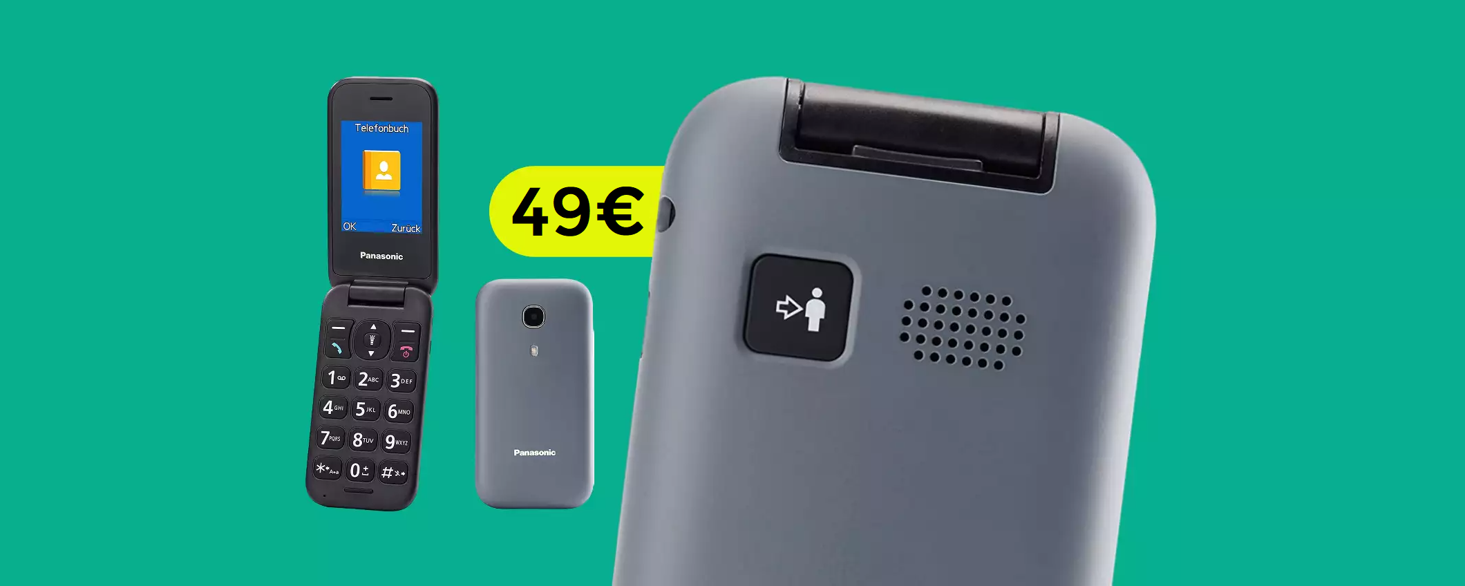 Cellulare Panasonic con pulsante d'emergenza: un REGALO a 49€ Cellulare Panasonic con pulsante d'emergenza: un REGALO a 49€