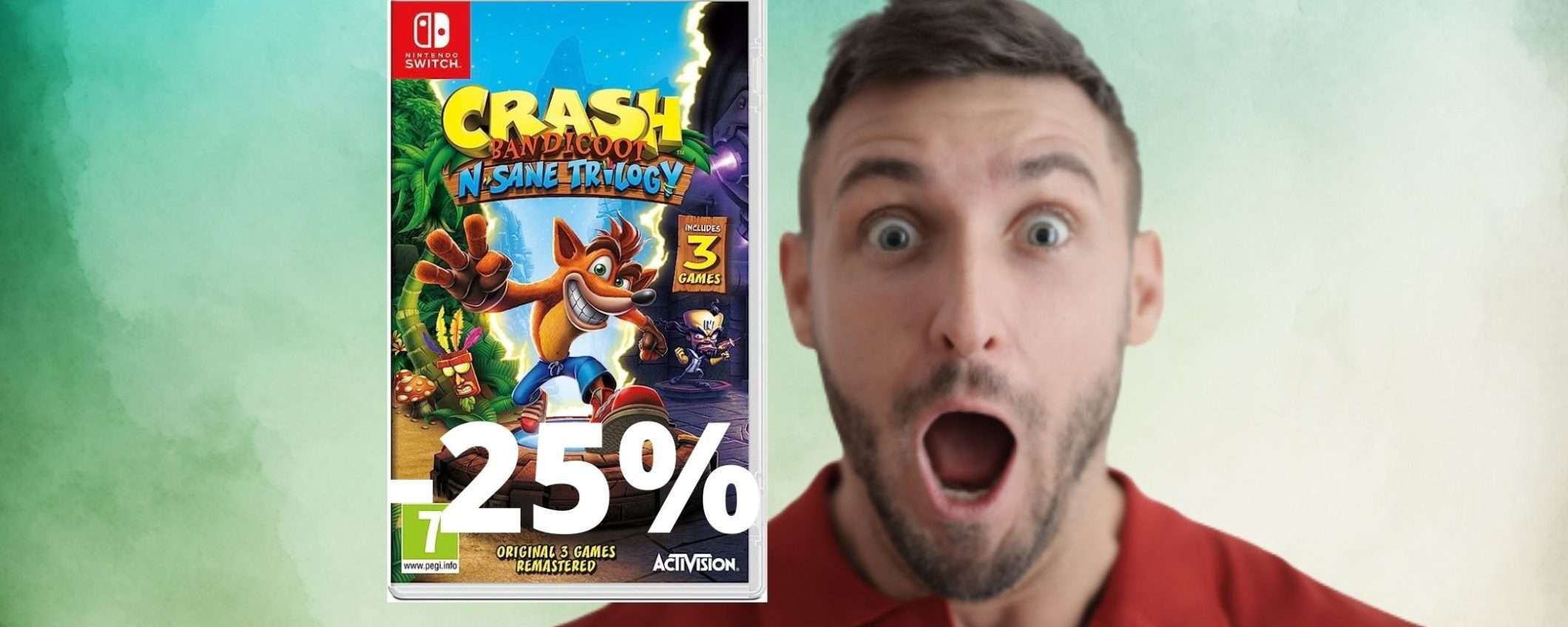 Crash Bandicoot: la trilogia per Nintendo Switch in SUPER offerta Crash Bandicoot: la trilogia per Nintendo Switch in SUPER offerta