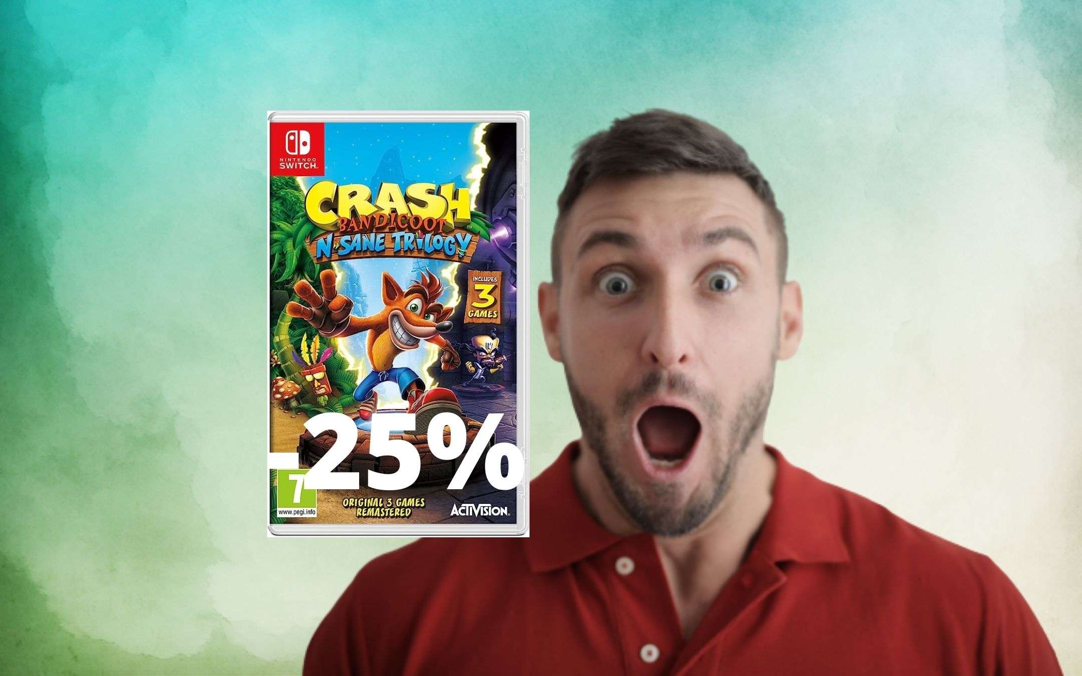Crash Bandicoot la trilogia per Nintendo Switch in SUPER offerta