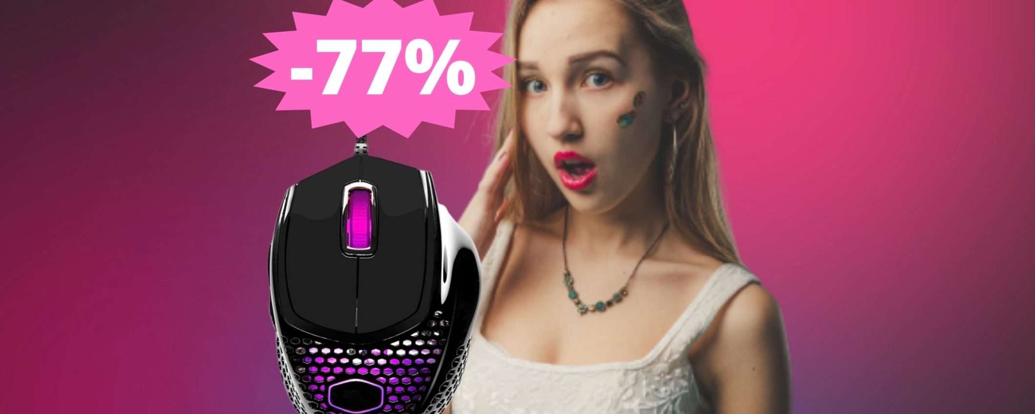 Mouse da gaming Cooler Master: sconto ASSURDO del 77% Mouse da gaming Cooler Master: sconto ASSURDO del 77%