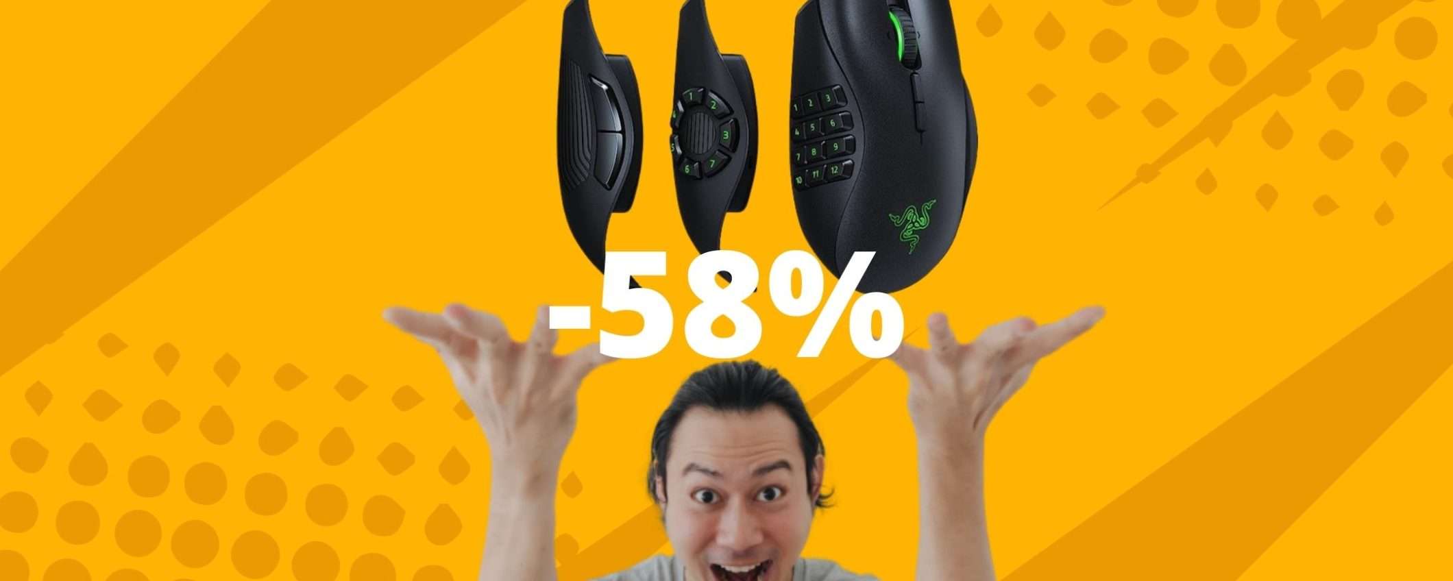 Mouse da gaming Razer Naga Trinity: sconto FOLLE del 58% Mouse da gaming Razer Naga Trinity: sconto FOLLE del 58%
