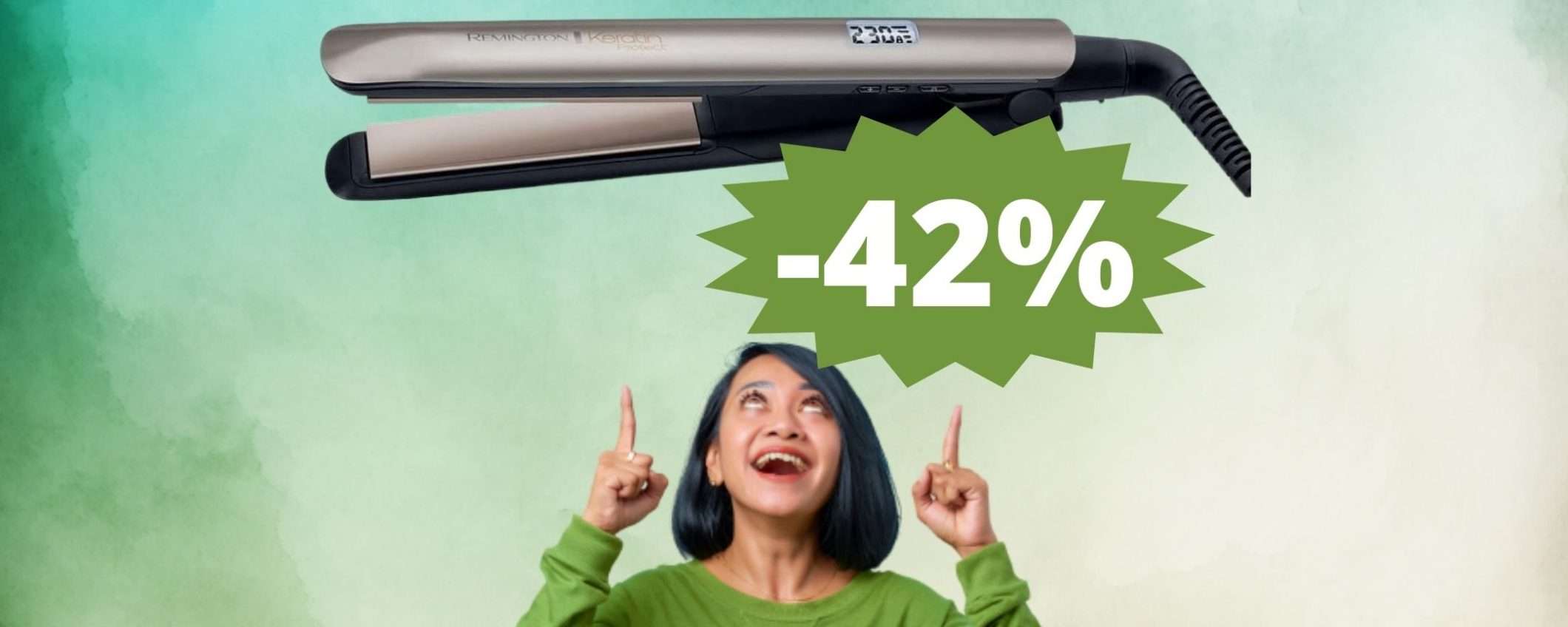 Remington: la piastra per capelli definitiva in SUPER sconto del 42% Remington: la piastra per capelli definitiva in SUPER sconto del 42%