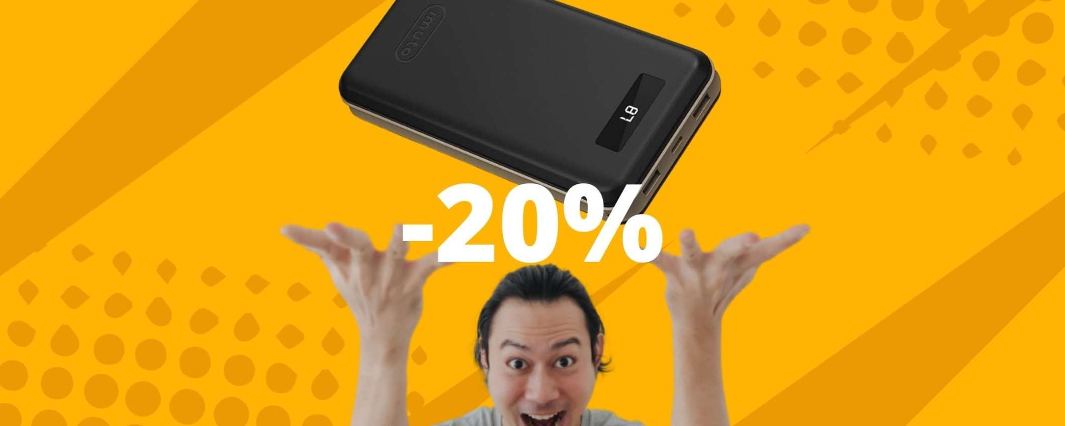 Power Bank: il più venduto su Amazon da 27000 mAh in super sconto Power Bank: il più venduto su Amazon da 27000 mAh in super sconto