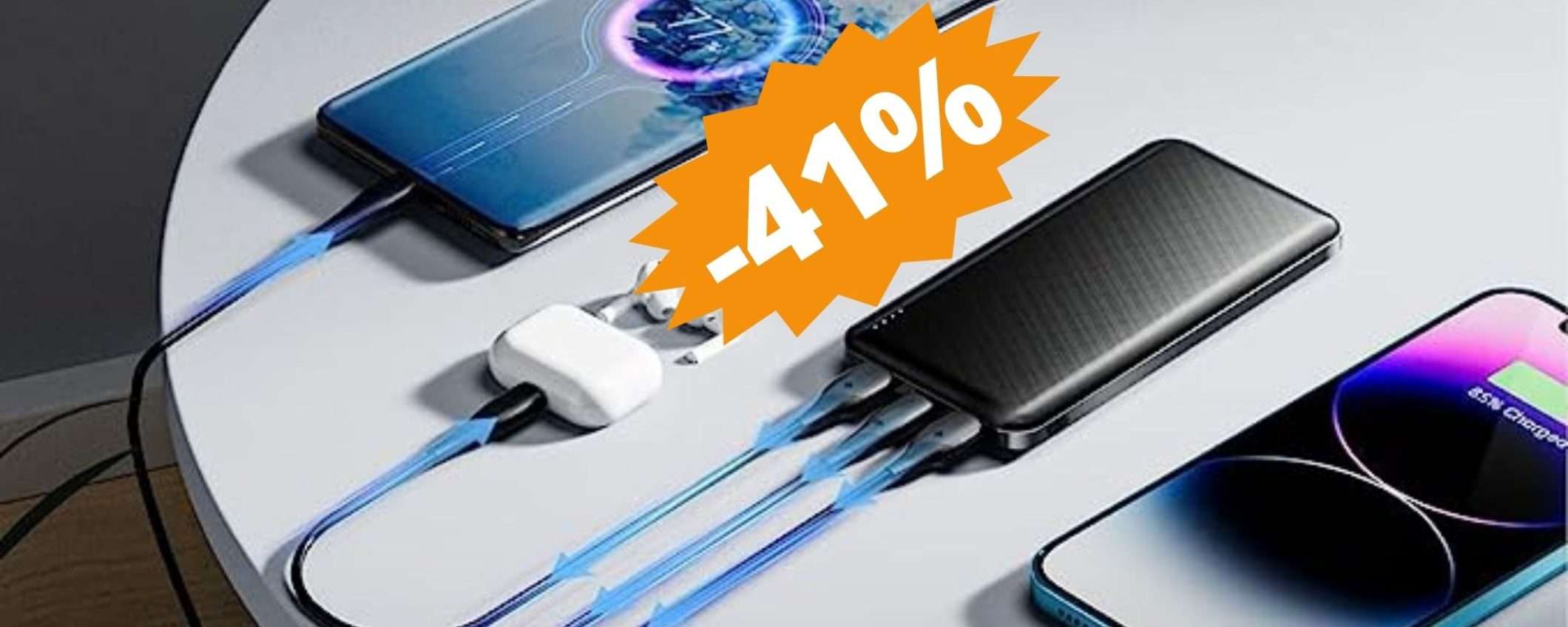 Power Bank da 10.000 mAh: sconto FOLLE del 41% + coupon sconto Power Bank da 10.000 mAh: sconto FOLLE del 41% + coupon sconto