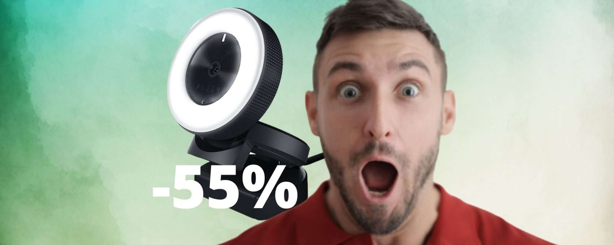 Razer Kiyo: la webcam definitiva per lo streaming, oggi in mega sconto Razer Kiyo: la webcam definitiva per lo streaming, oggi in mega sconto