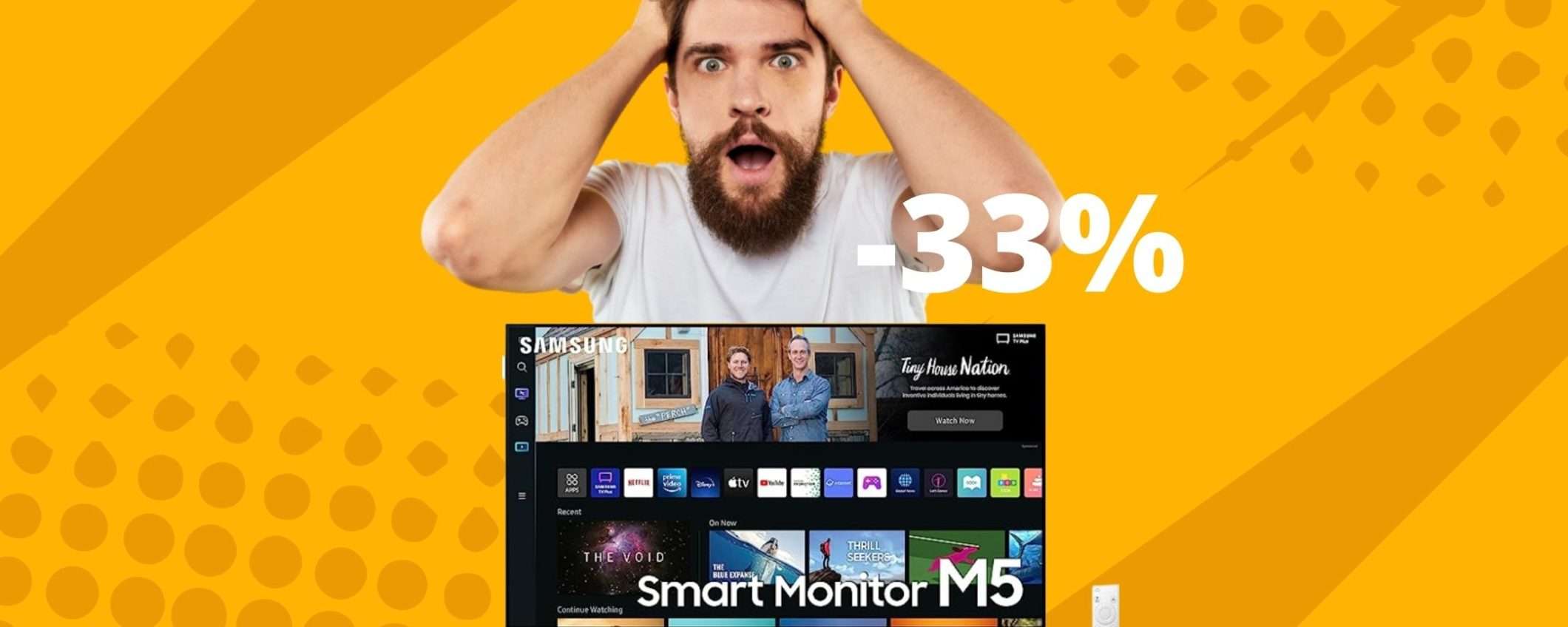Samsung Smart Monitor M5: con questo prezzo ridicolo è irresistibile Samsung Smart Monitor M5: con questo prezzo ridicolo è irresistibile