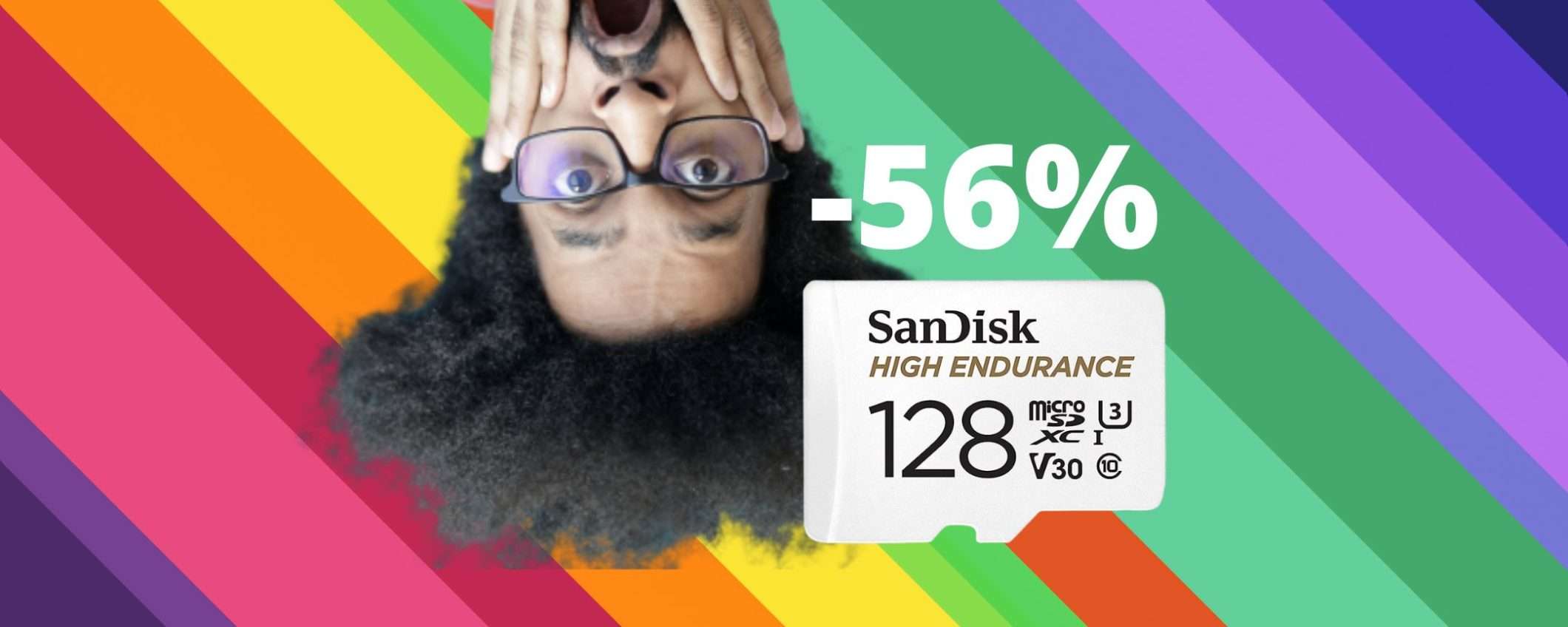 SanDisk High Endurance 128GB: sconto FOLLE del 56% su Amazon SanDisk High Endurance 128GB: sconto FOLLE del 56% su Amazon
