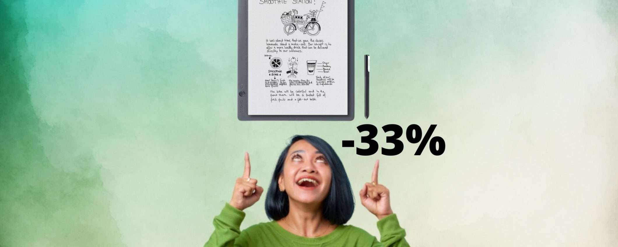 Wacom Bamboo Slate Smartpad: il blocco note digitale scontato del 33% Wacom Bamboo Slate Smartpad: il blocco note digitale scontato del 33%