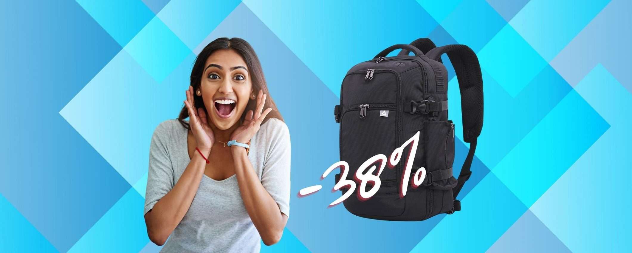 Costa più il bagaglio che il viaggio? Con questo zaino risolvi (-38%) Costa più il bagaglio che il viaggio? Con questo zaino risolvi (-38%)