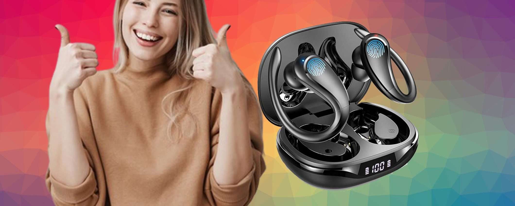Cuffie Bluetooth 5.3 con sconto FOLLE del 70% solo su Amazon Cuffie Bluetooth 5.3 con sconto FOLLE del 70% solo su Amazon