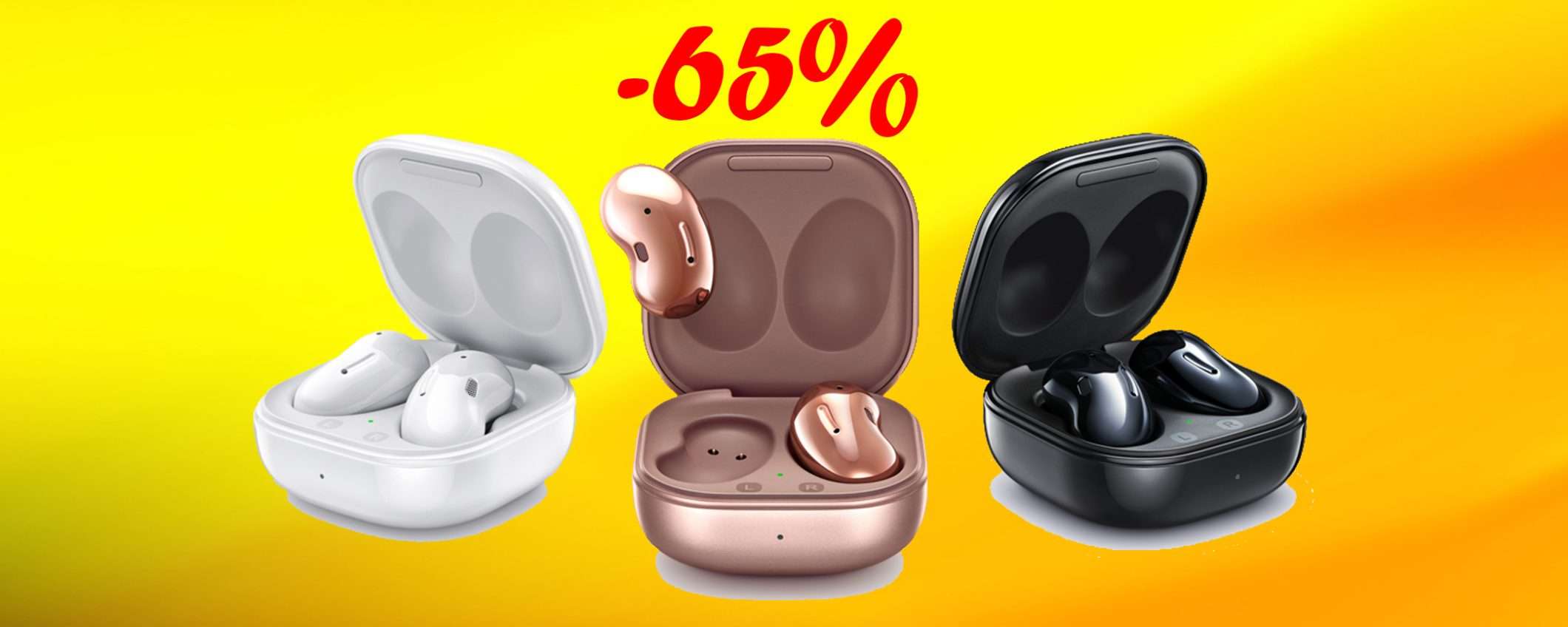 Cuffie Samsung Galaxy Buds Live: prezzo FOLLE su Amazon(-65%) Cuffie Samsung Galaxy Buds Live: prezzo FOLLE su Amazon(-65%)
