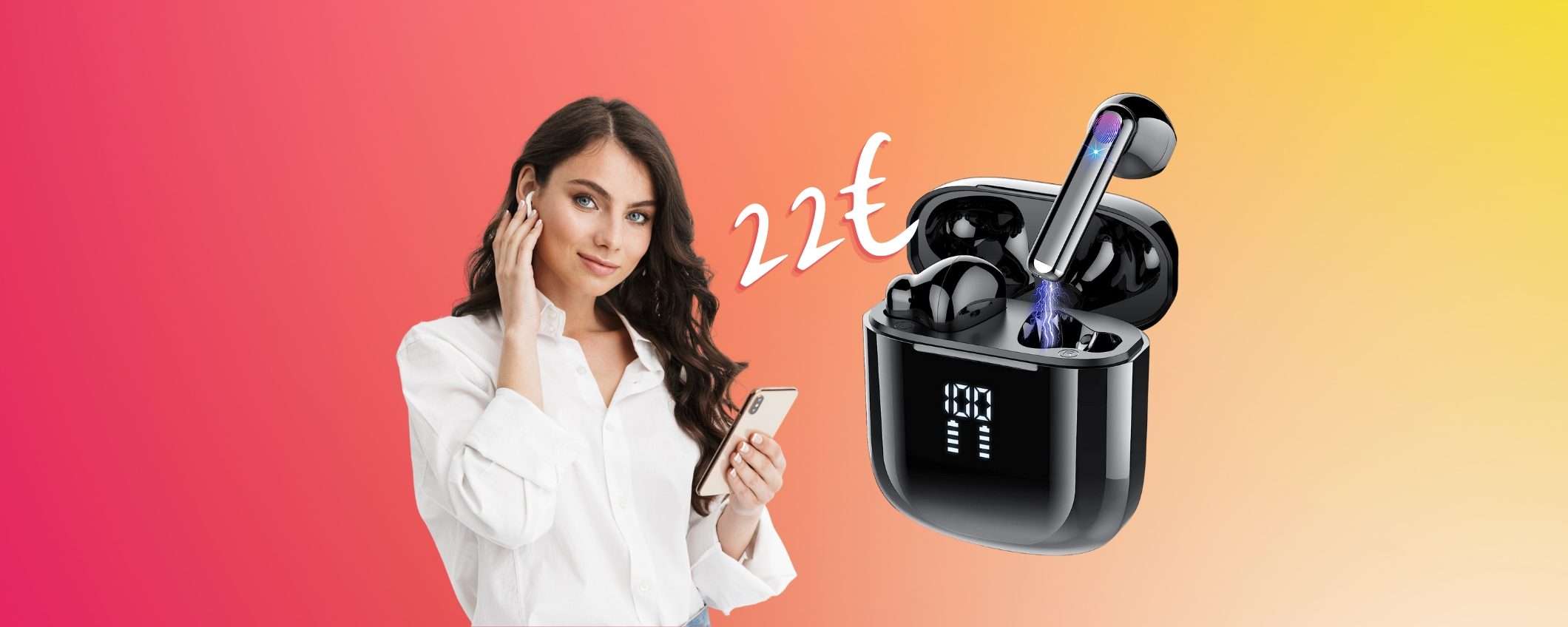 Cuffiette Bluetooth impermeabili e con riduzione del rumore a 22€ Cuffiette Bluetooth impermeabili e con riduzione del rumore a 22€
