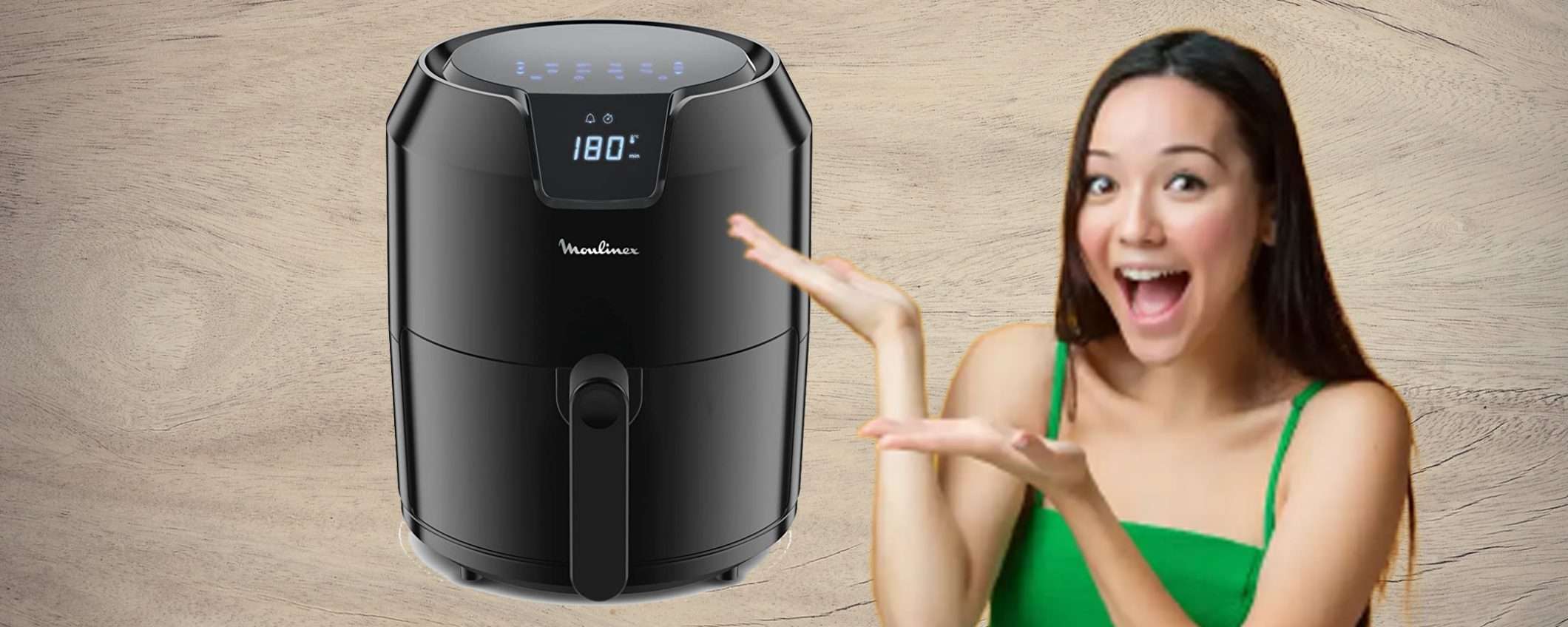Friggitrice ad aria Moulinex Easy Fry con sconto FOLLE del 56% Friggitrice ad aria Moulinex Easy Fry con sconto FOLLE del 56%