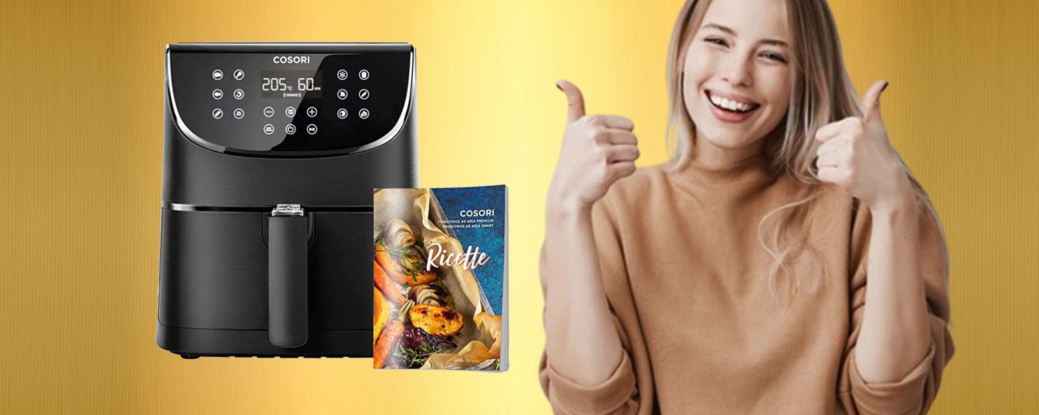 Friggitrice ad aria XXL da 5,5 litri: oggi tua con SCONTO TOP su Amazon Friggitrice ad aria XXL da 5,5 litri: oggi tua con SCONTO TOP su Amazon